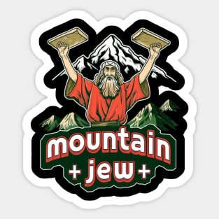 Mountain Jew, Jewish, Travel aroud the world, mountains Sticker